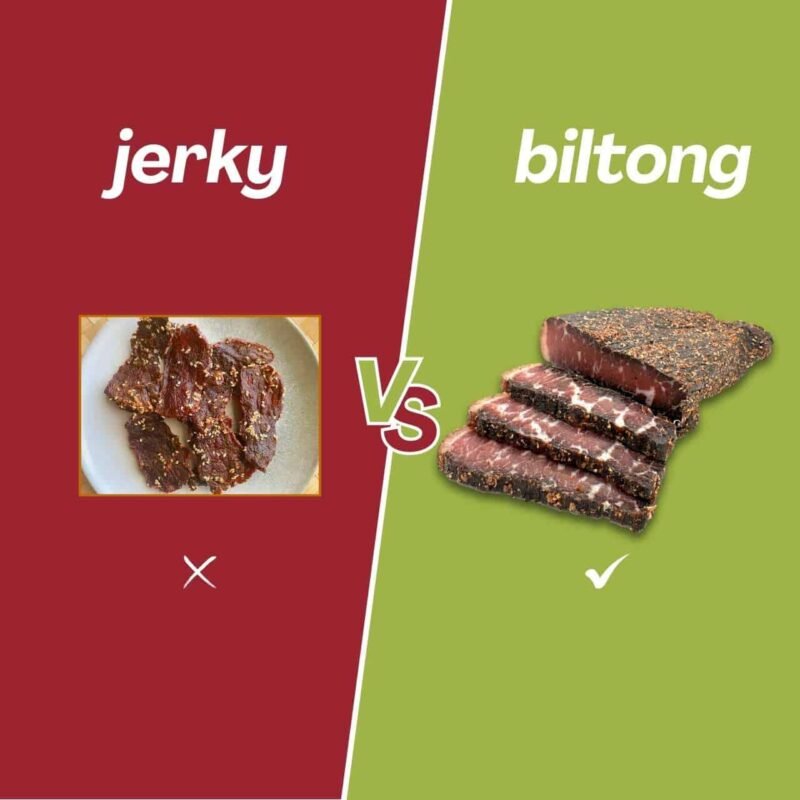 Comparison of biltong vs jerky