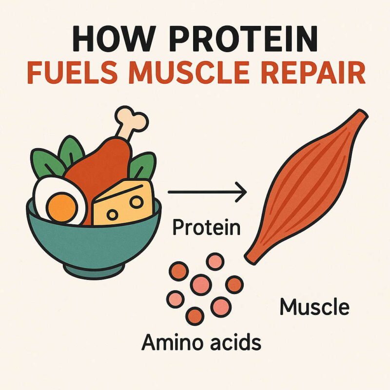 An image how protein fuels muscle repair