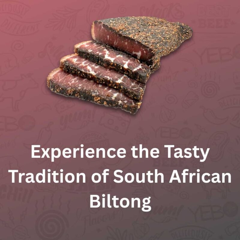 Delicious South African Biltong. A slab with three slices.
