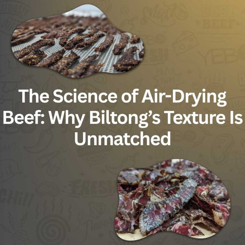 Biltong showcasing unique air-drying beef