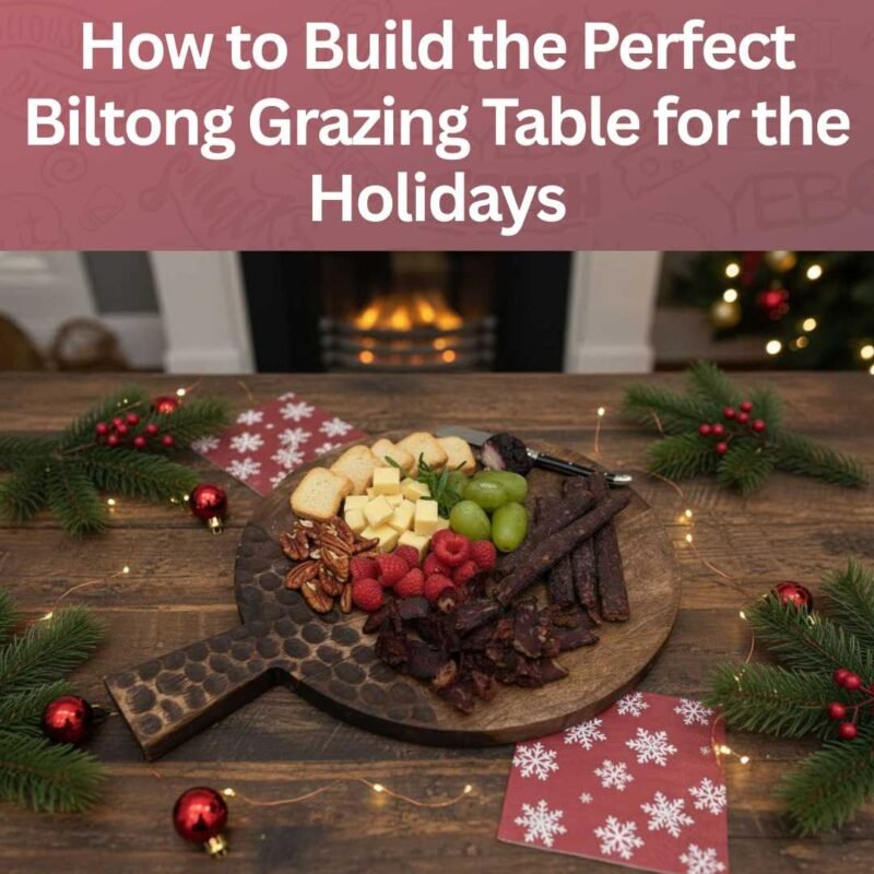 Festive grazing table with the perfect biltong