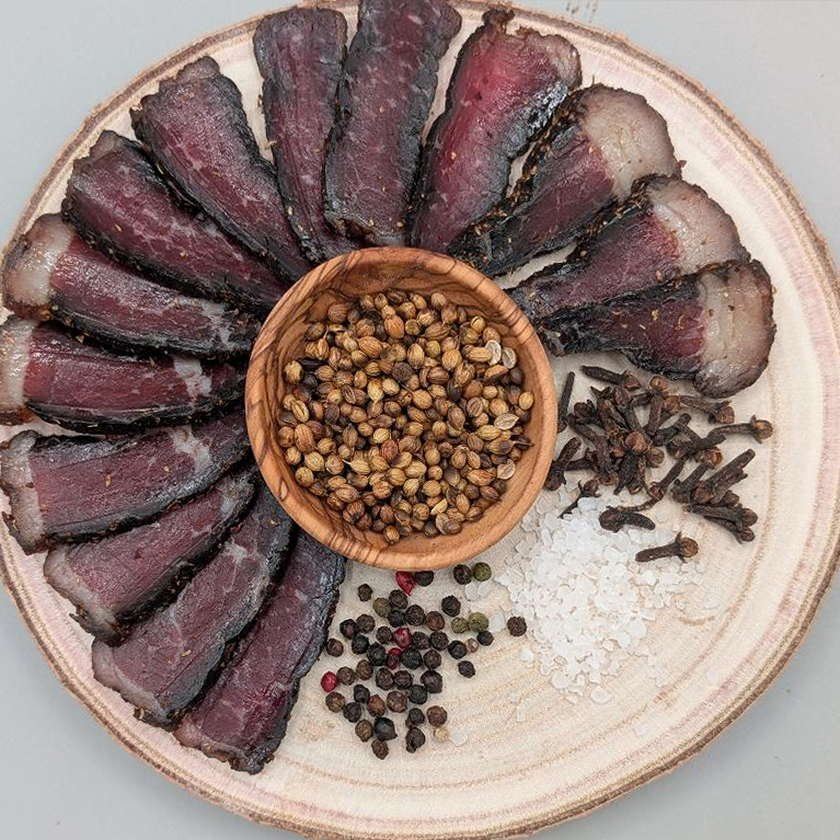 About us 6 Biltong round platter