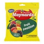Bright Maynards Fruit Pastilles candy pack with colorful sugar-coated fruit-flavored sweets.