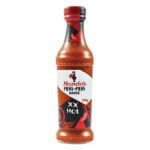 Nando’s XX Hot Peri-Peri Sauce bottle with fiery chili flavor and bold packaging.