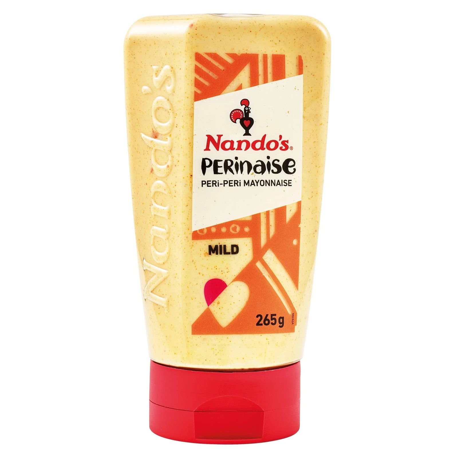 Nandos Perinaise Mild Original Squeeze-265g Nando’s Perinaise Mild peri-peri mayonnaise squeeze bottle, 265g condiment packaging.