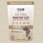 YEBO Natural Biltong HouseBlend snack packaging with tender air-cured beef slices.