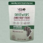 YEBO Natural Droëwors cured beef sticks package with natural, high-protein, South African-style meat snack design.
