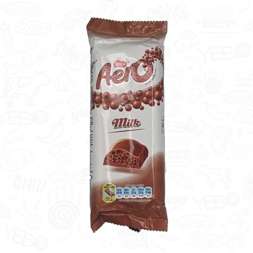 Nestle Aero Slab Milk Chocolate 85g Nestle Aero Slab Milk Chocolate 85g - Image 1