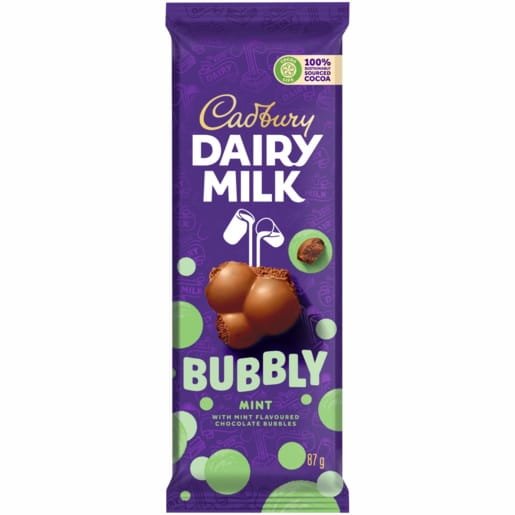 Cadbury Bubbly Mint Slab 87g