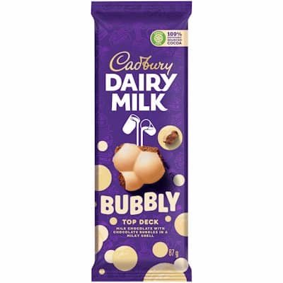 Cadbury Bubbly Top Deck Slab 87g