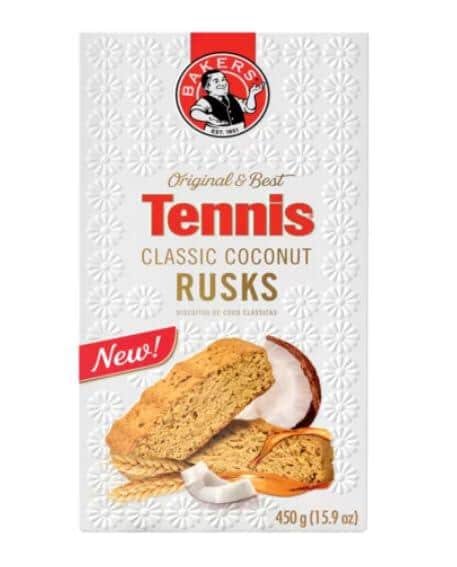 Bakers Tennis Biscuit Rusks 450g | Coconut Flavored Rusk | Special Edition