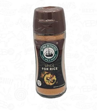 a bottle of Robertsons Spice for Rice with a label