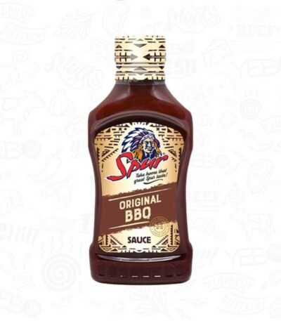 a bottle of spur barbecue sauce