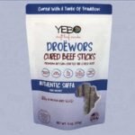 YEBO Traditional Droëwors cured beef sticks package showcasing high-protein South African craft beef snack.